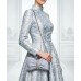 Evening Bag - Quilted Roses - Silver - BG-7202S-SL
